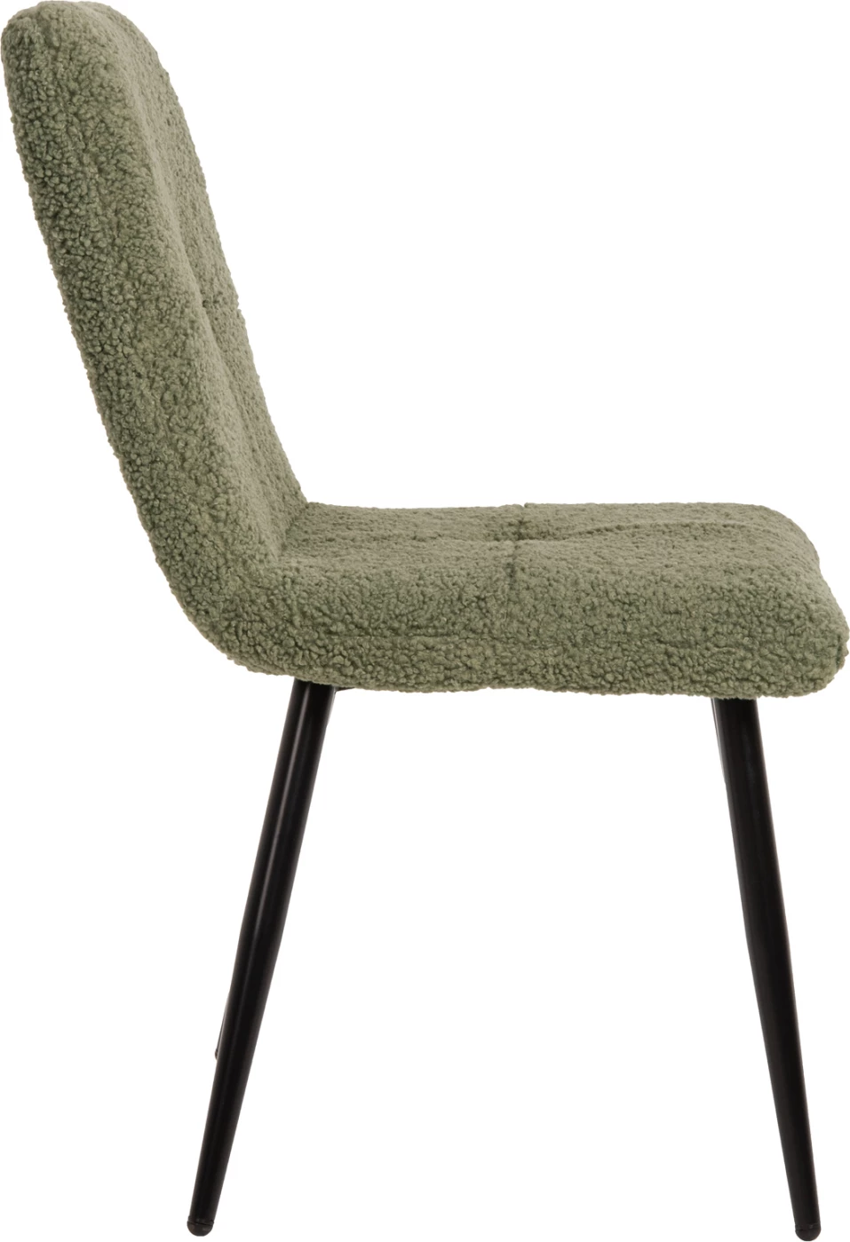 Karrige SHELLY FH8590.03, pëlhurë TEDDY, ngjyrë fistik e gjelbër-këmbë metalike të zeza, 48x64x87H cm., set prej 2 copë