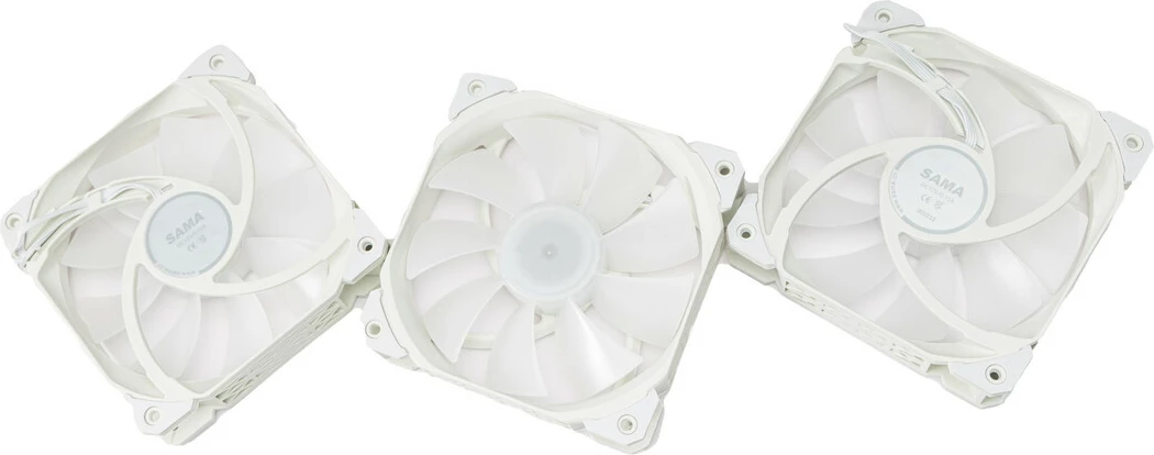 Ventilator Ftohës Për Kompjuter SAMA SF131/KT125W ARGB (Bardhë)