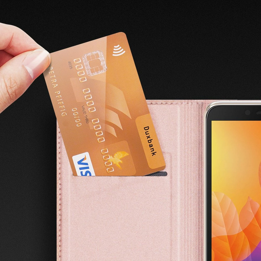 Mbështjellës Dux Ducis Skin Pro për Huawei Y5p, me kapak, rozë