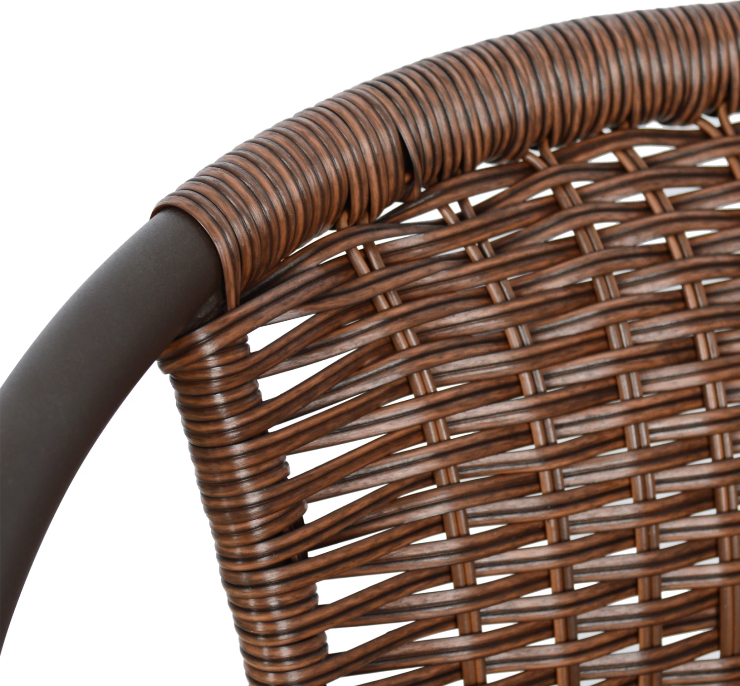 Karrige për jashtë Camel, ngjyrë kafe metalike me thurje, FH5015.02, 48x48-53x72 cm