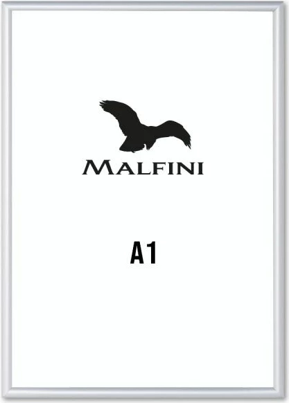 Kornizë posteri Malfini, e argjendtë