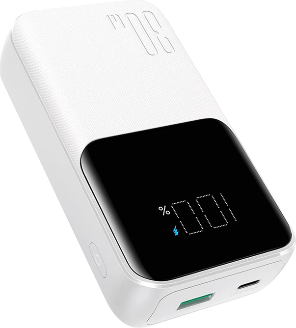 Powerbank Joyroom JR-PBC06, 10000mAh, 30W, me kabllo të integruara, Bardhë