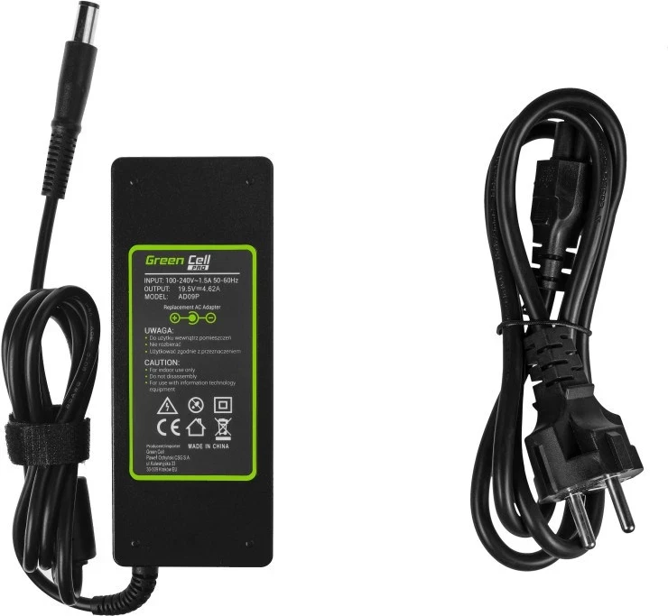 Karikues për laptop Dell, Green Cell AD09P, 90W, i zi