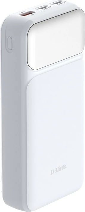 Powerbank D-Link DPP-201 20000mAh 65W PD 3.0/QC 3.0 2x USB-C + USB-A e bardhë