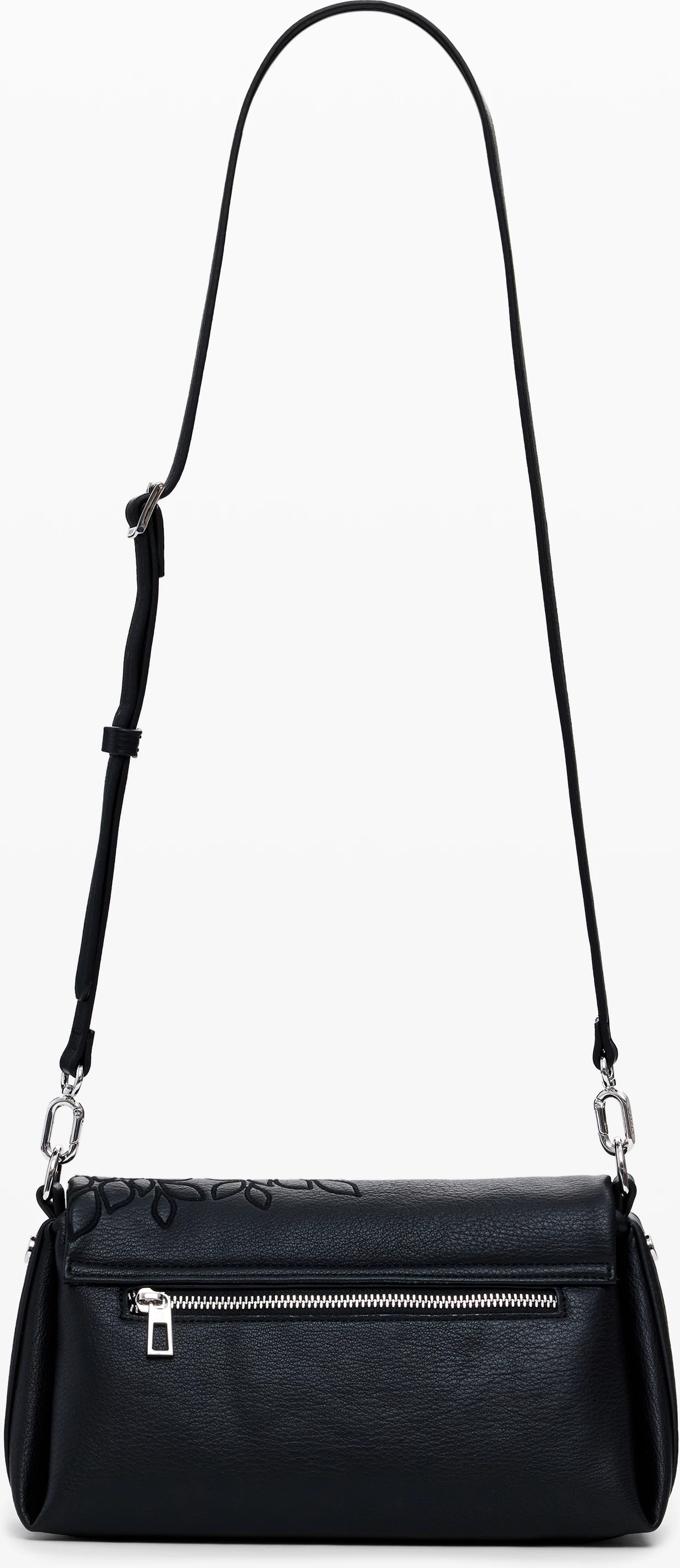 Çantë femra Desigual Sierra Naron Medium Flap Bag, e zezë