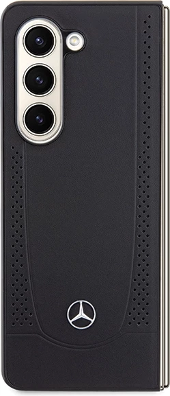 Mbështjellës Mercedes Urban Line për Samsung Galaxy Z Fold 5, lëkurë, zi