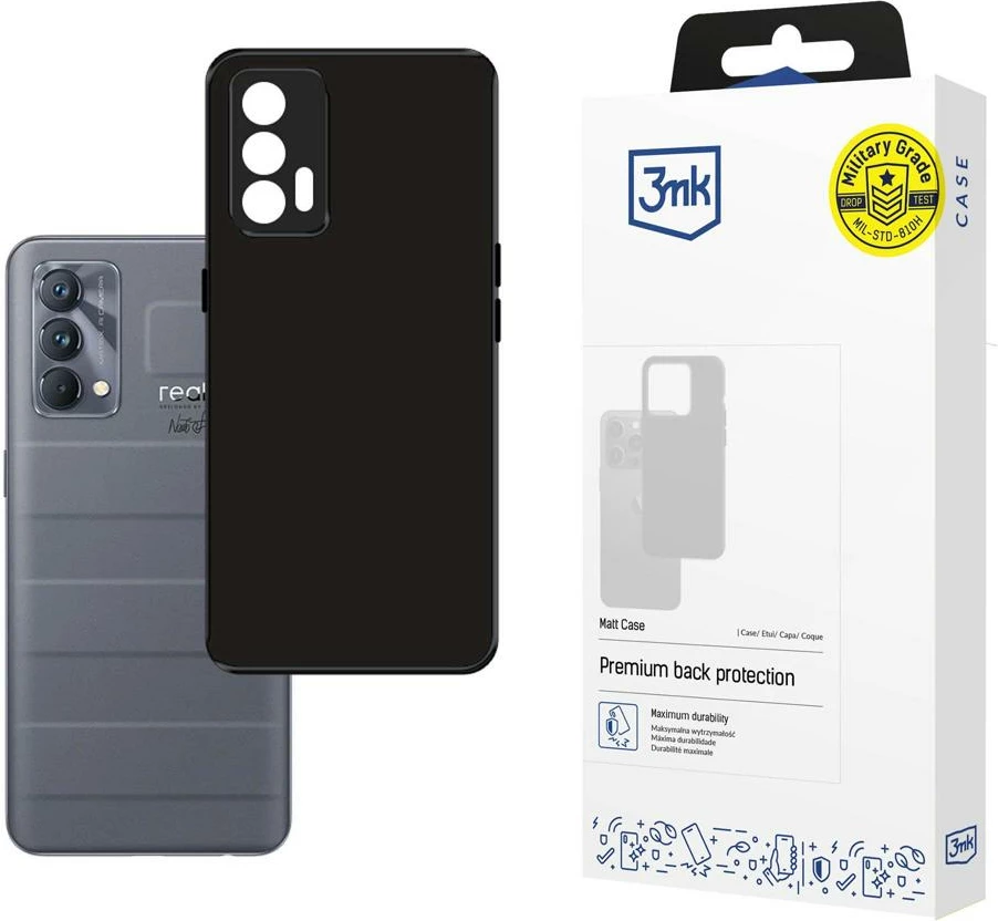 Mbështjellës 3mk Matt Case për Realme GT Master Edition 5G, i zi