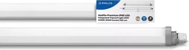 ndriçues LED Triproof i futshëm ASALITE Premium ASAL0270 150cm 50W 4500K 5500lm IP65, bardhë/gri