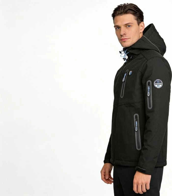 Jakne softshell për meshkuj Geographical Norway, e zezë
