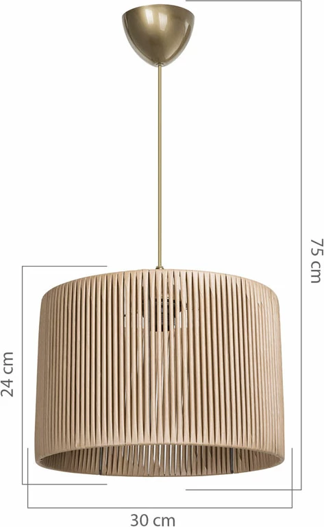 Dritë tavani PWL-1118 Ε27 natyrale D30x24cm