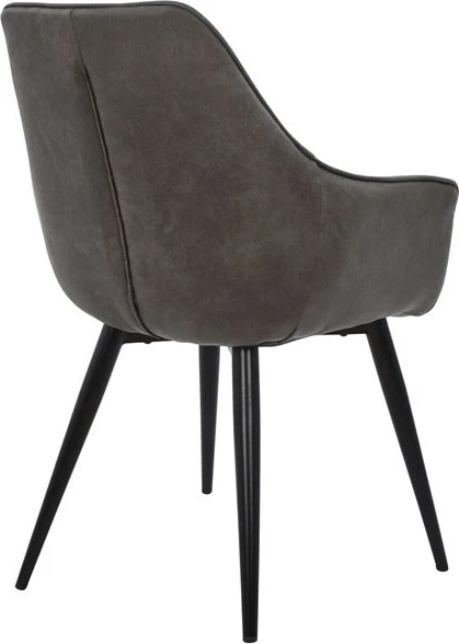 Karrige me krahë Mando, FH8006.10, stof Nubuck gri, 60x60x84 cm, set prej 2 copë