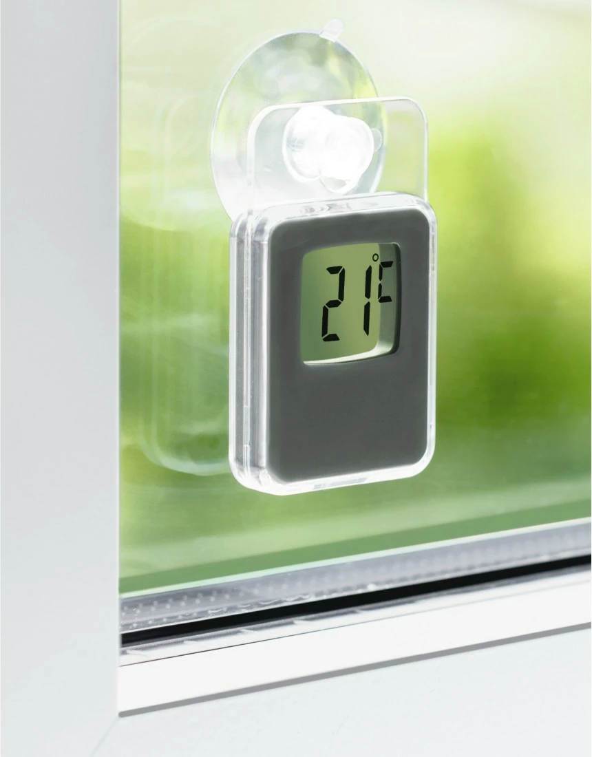 Termometër dritare Hama 186397, dixhital, gri