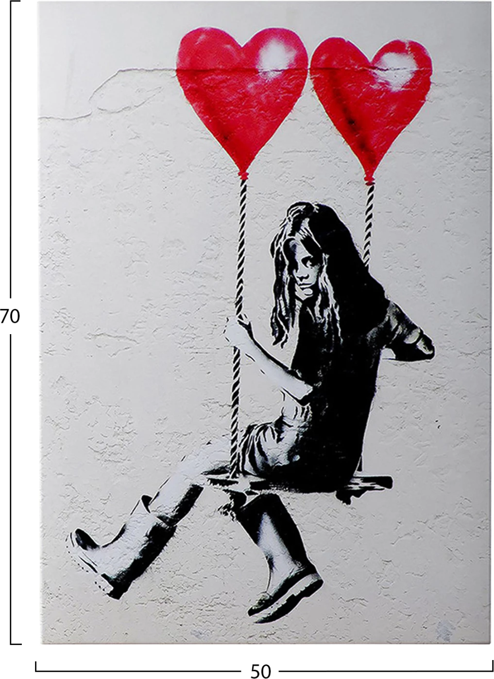 Pikturë muri GOBI, kanavacë e printuar, 50x3x70cm