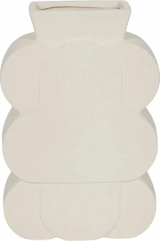 Vazo qeramike AYLA, e bardhë, 17.2x7x27cm