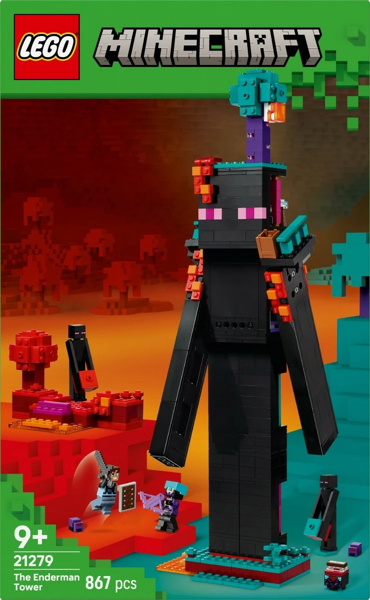 Set ndërtimi LEGO Minecraft Enderman Tower 21279, 867 pjesë, shumëngjyrësh
