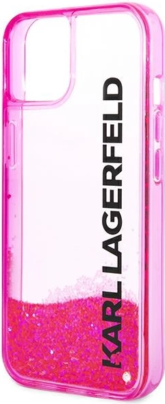 Mbështjellës Karl Lagerfeld KLHCP14MLCKVF për iPhone 14 Plus 6.7", Liquid Glitter Elong, Rozë