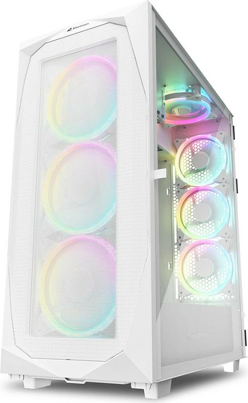 Kasë Sharkoon REV300 midi tower e bardhë me RGB