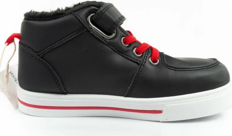 Çizme për fëmijë Inny, të zeza dhe të kuqe