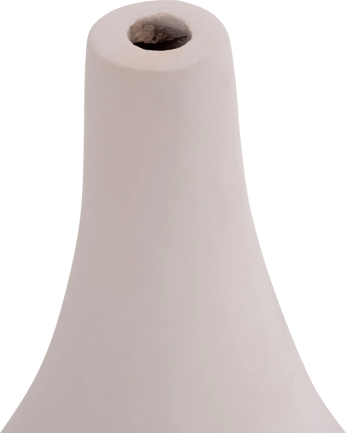 Vazo dekorative për tavolinë, terrakotë e bardhë, DENI FH4663.02S, 15x27cm