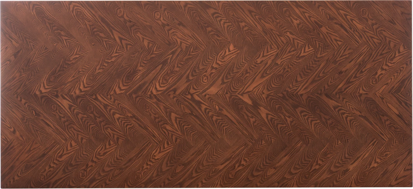 Tavolinë ngrënieje RIMER, MDF me furnir druri frashëri, ngjyrë arre, 220x100x75H cm