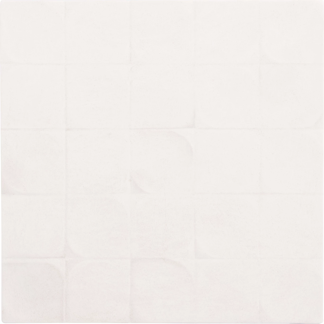 Panel dekorativ për mur, seri katrore Santorini, FH4516, MDF, ngjyrë e bardhë e zbehtë, 80x4.5x80 cm