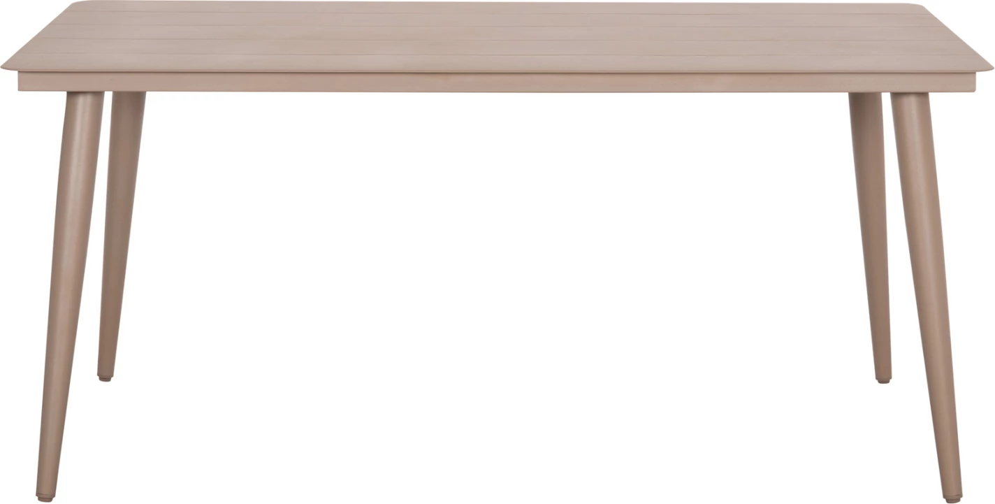 Tavolinë drejtkëndëshe ngrënieje alumini, ngjyrë kapuçino, HIGER FH6291.04, 160x90x78cm