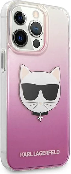 Mbështjellës Karl Lagerfeld KLHCP13XCTRP për iPhone 13 Pro Max, hardcase, rozë
