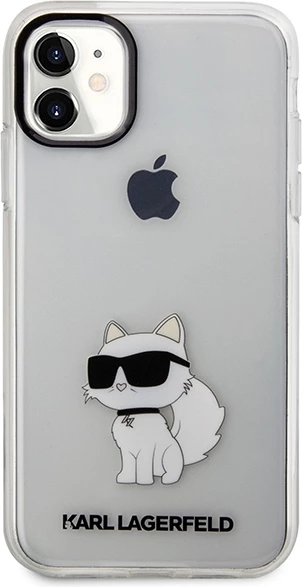 Mbështjellës Karl Lagerfeld Ikonik Choupette për iPhone 11/XR, transparent