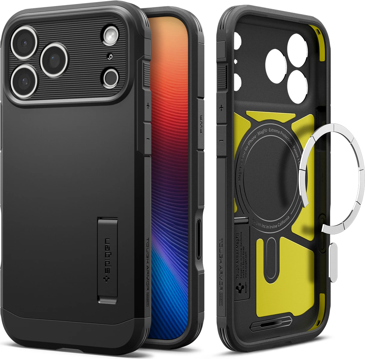 Mbështjellës Spigen Tough Armor "T" MagSafe për iPhone 17 Pro, zi