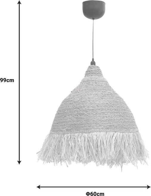 Dritë tavani prej kashtë, ngjyrë natyrale, Φ60x99cm