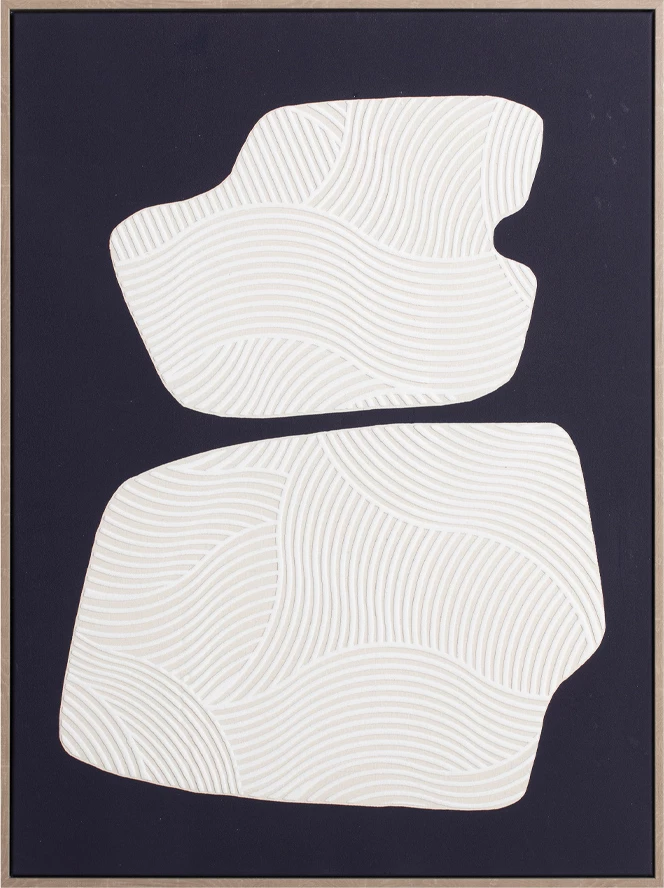 Pikturë dekorative Boundless Art, liri, ngjyrë e zezë, e bardhë, dru natyral, 60x80x5cm