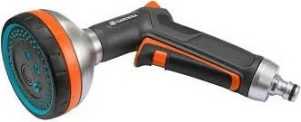 Sprucues uji GARDENA 18317-20, 5 lloje spërkatje, dorezë ergonomike, zi/portokalli