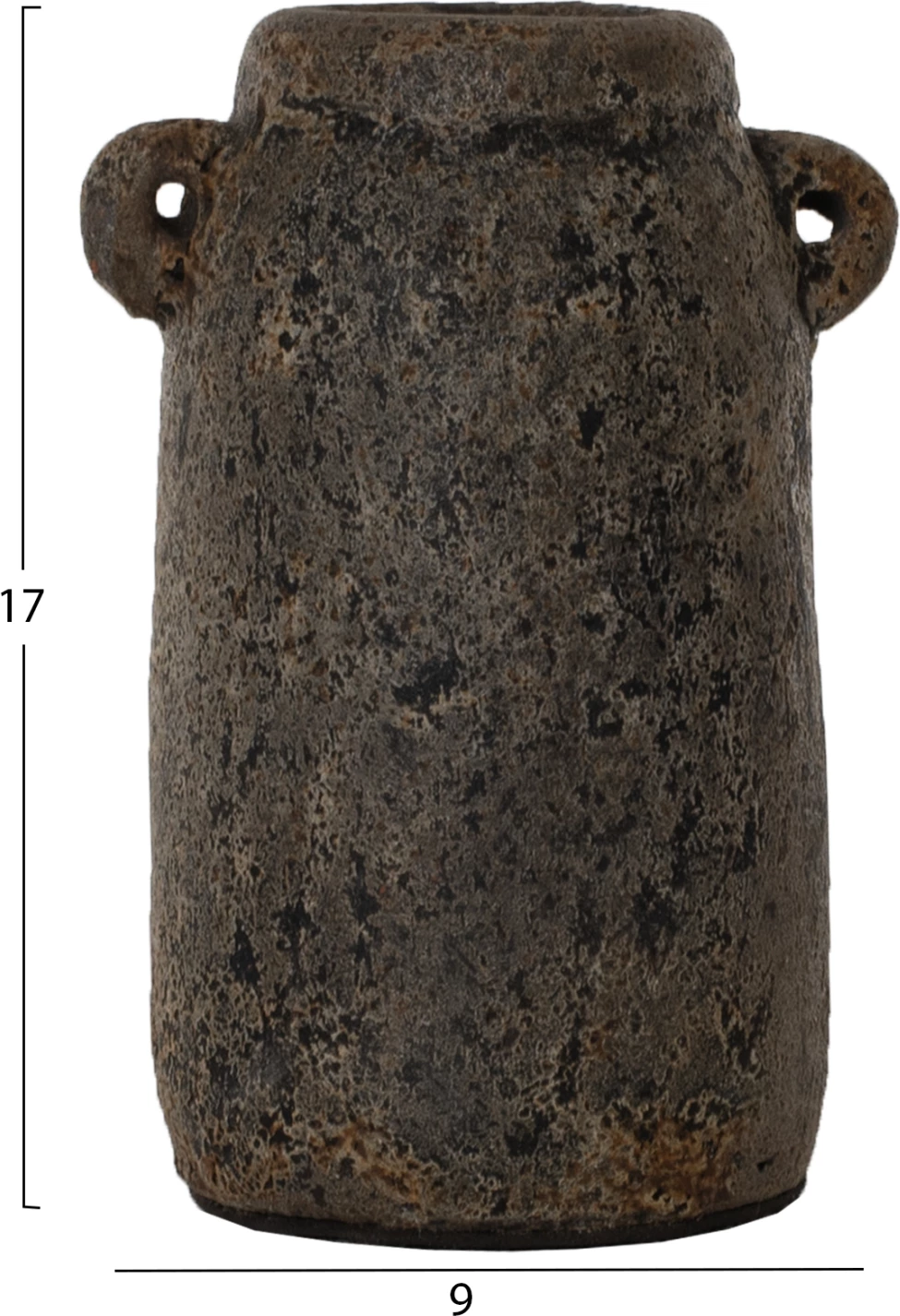 Vazo dekorative 3 copë, gri antike, terrakota, FH7710