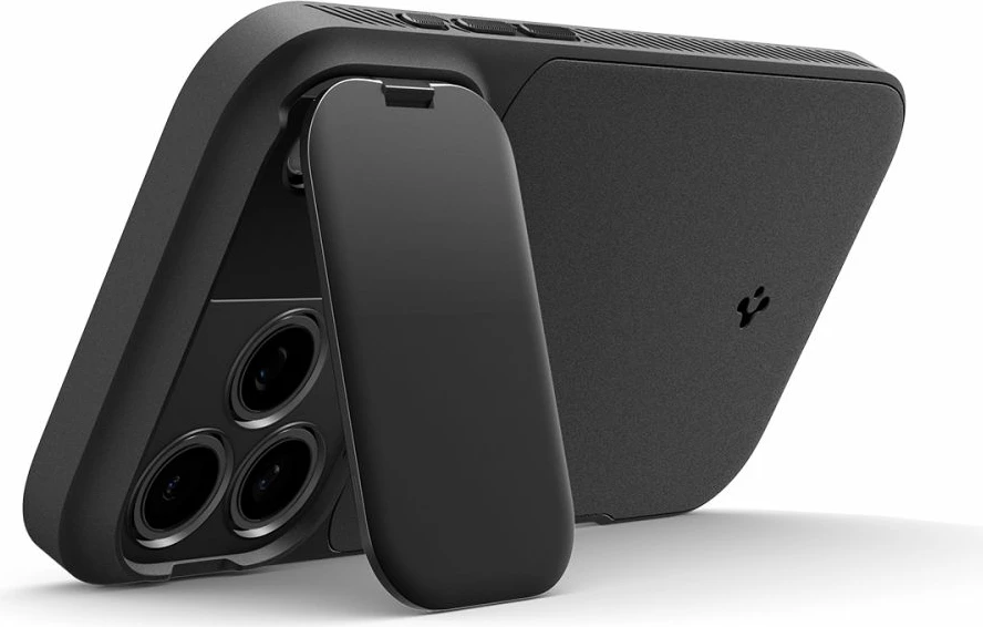 Mbështjellës MagSafe Spigen Optik Armor për iPhone 17 Pro Max me kapak rrëshqitës kamere TPU+PC i zi