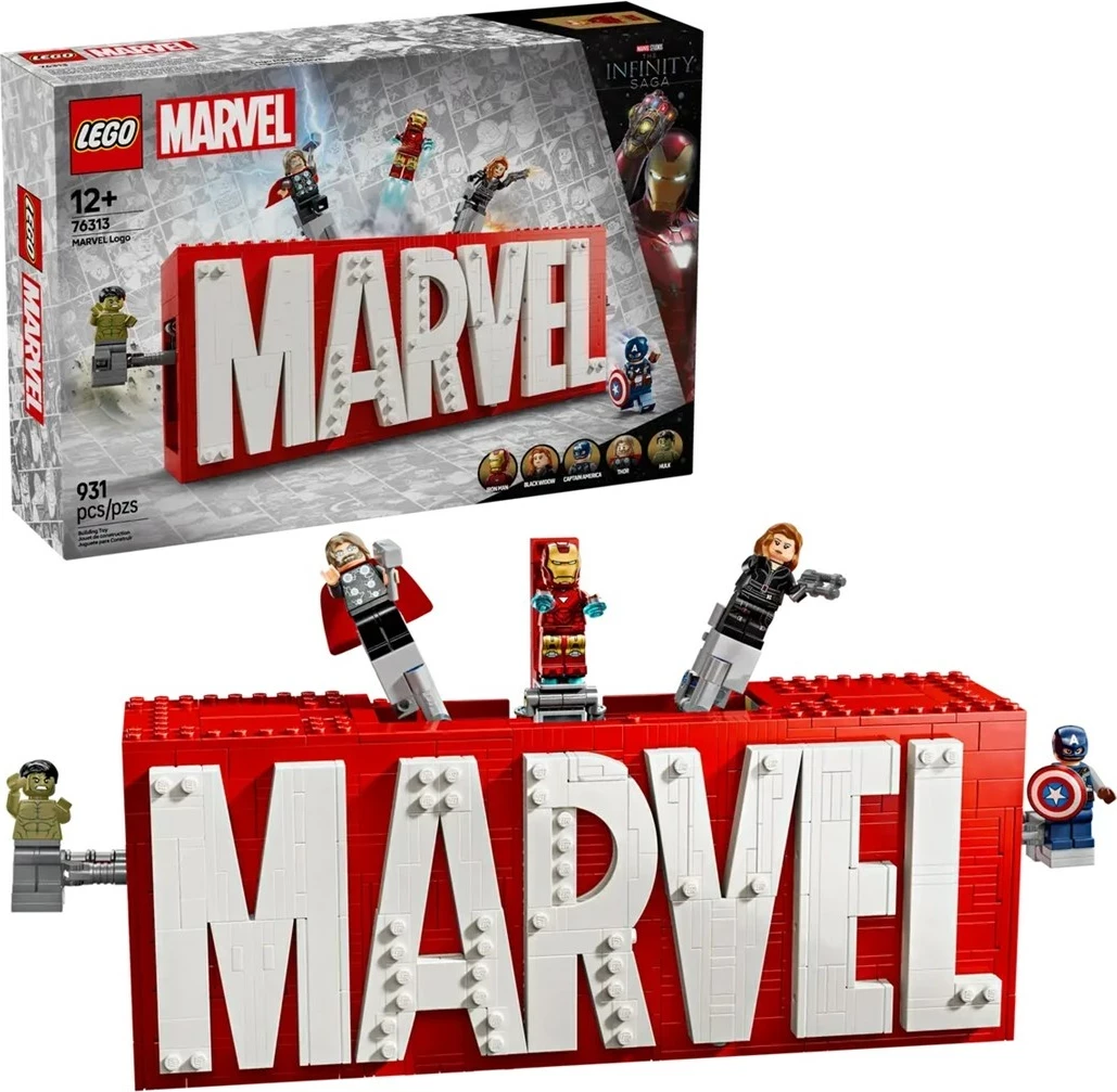 Set LEGO Marvel 76313, 931 pjesë, me 5 minifigura, Kuq