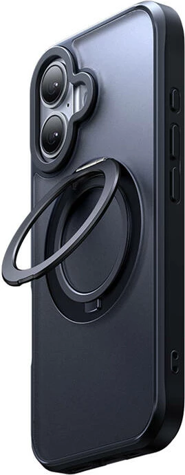 Mbështjellës Mcdodo PC-4931 për iPhone 16 Plus me MagSafe dhe mbajtëse, zi