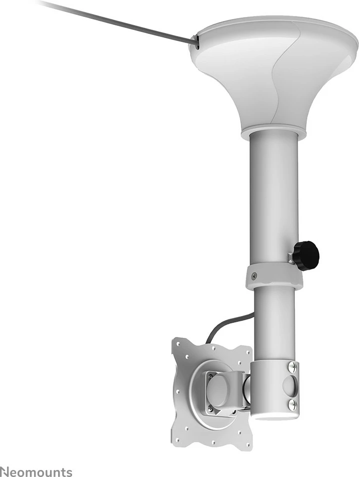 Mbajtës tavani për monitor/TV Neomounts FPMA-C025SILVER, 10-30 inç, rrotullues, argjend
