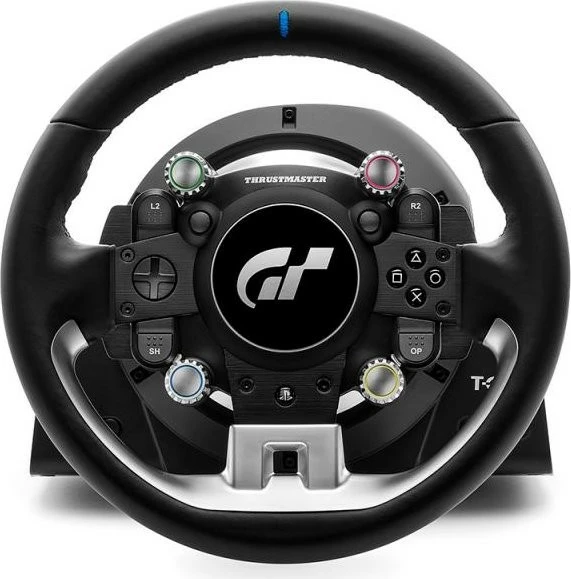 Set timoni Thrustmaster T-GT II me 3 pedale, për PC/PS4/PS5, Force Feedback, i zi/gri
