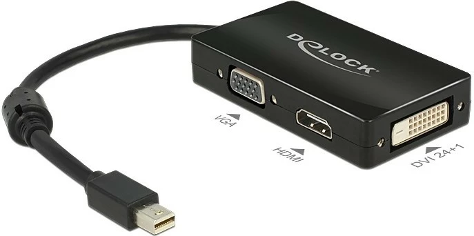 Adapter DisplayPort Mini DeLOCK 0.16m, VGA + HDMI + DVI, i zi
