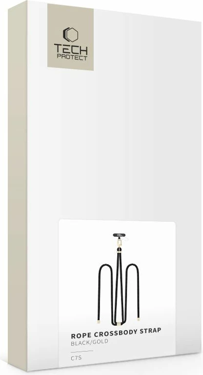 Rrip crossbody për celular Tech-Protect C7S, i zi, me dy adaptera