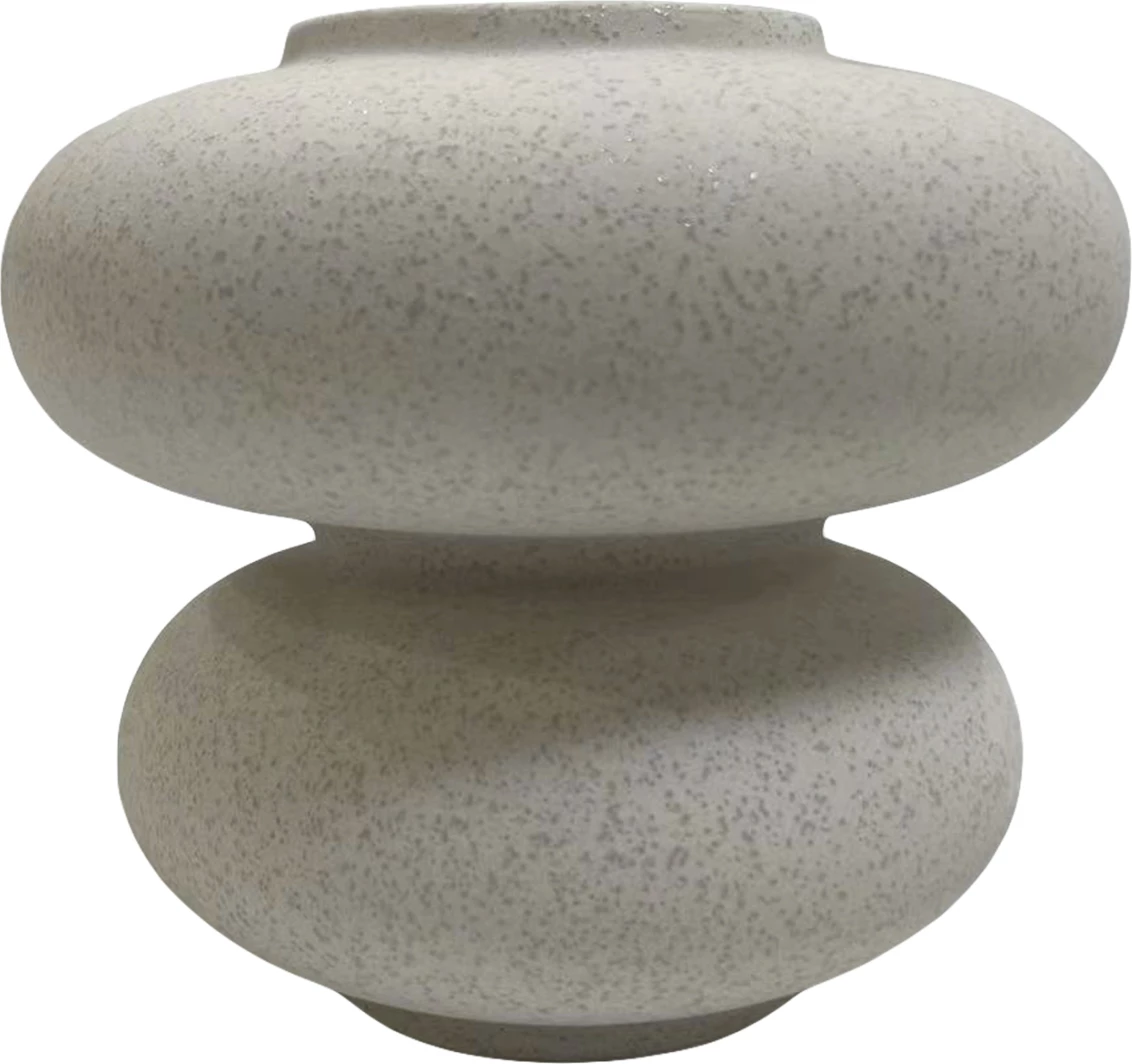 Dekor tavoline qeramike ROOK FH4629.01, ngjyrë e bardhë me kristalizim, Φ18x17H cm