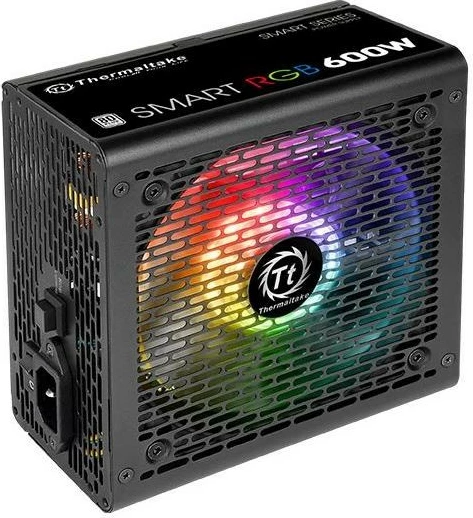 Kasë Thermaltake Smart RGB 600W, 80 PLUS, 2xPEG, 120mm, e zezë
