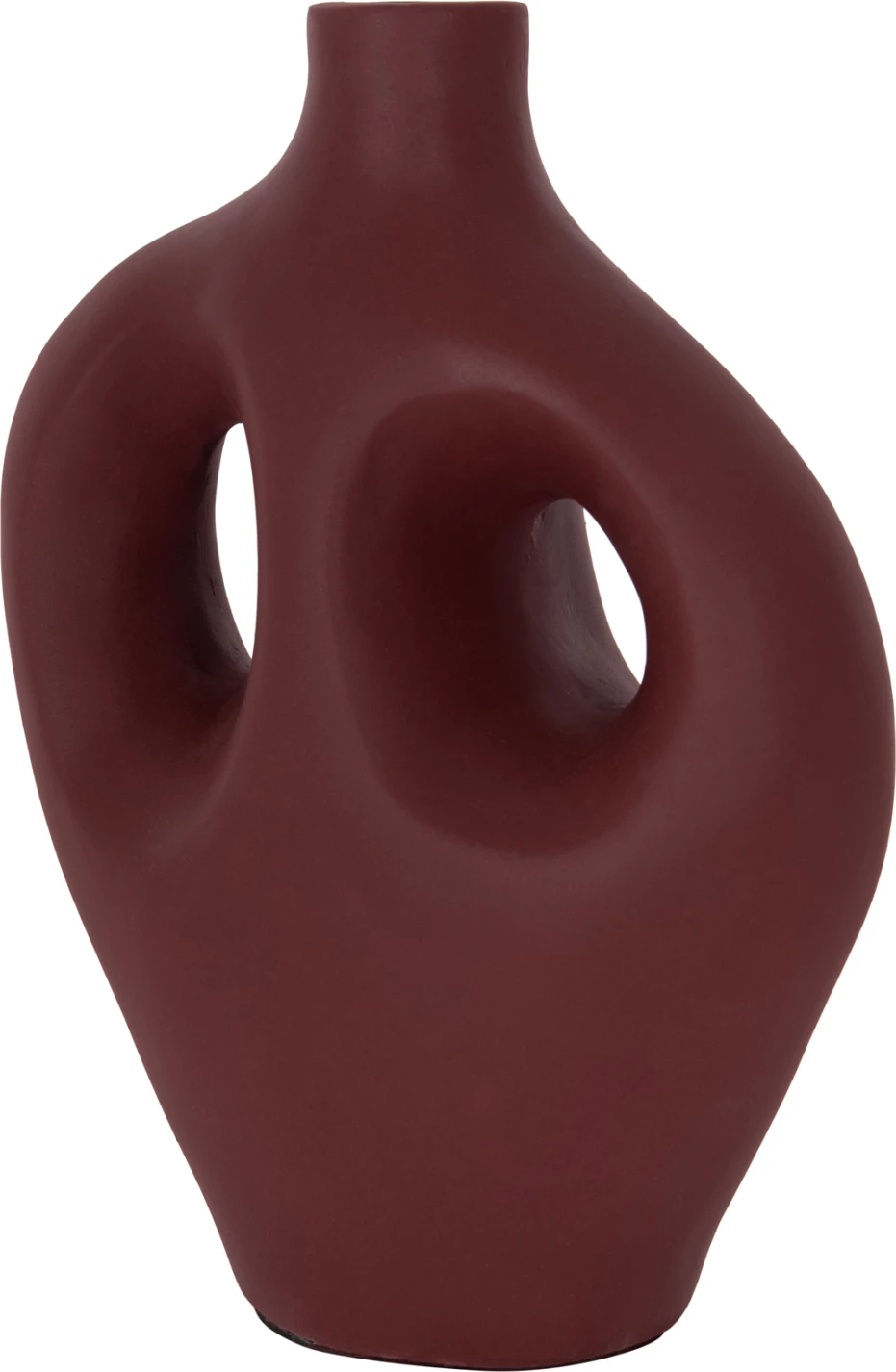 Vazo dekorative tavoline FLIKER, terrakotë, ngjyrë e kuqe e errët, FH4666.03L, 22.5x12x30cm