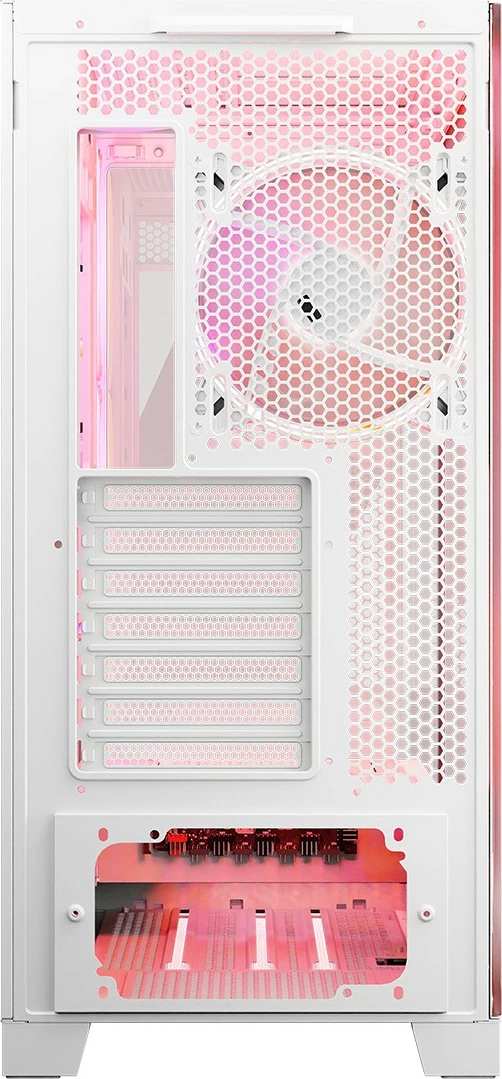 Kasë MODECOM Volcano Space ARGB, Midi Tower, xham i temperuar, e bardhë