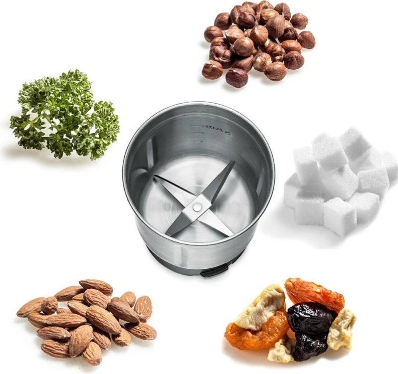 mulli kafeje dhe erëzash Rommelsbacher EGK 250, enë inoksi të heqshme, rregullim kohe/shpejtësie dhe Pulse, i përshtatshëm për pjatalarëse, e zezë