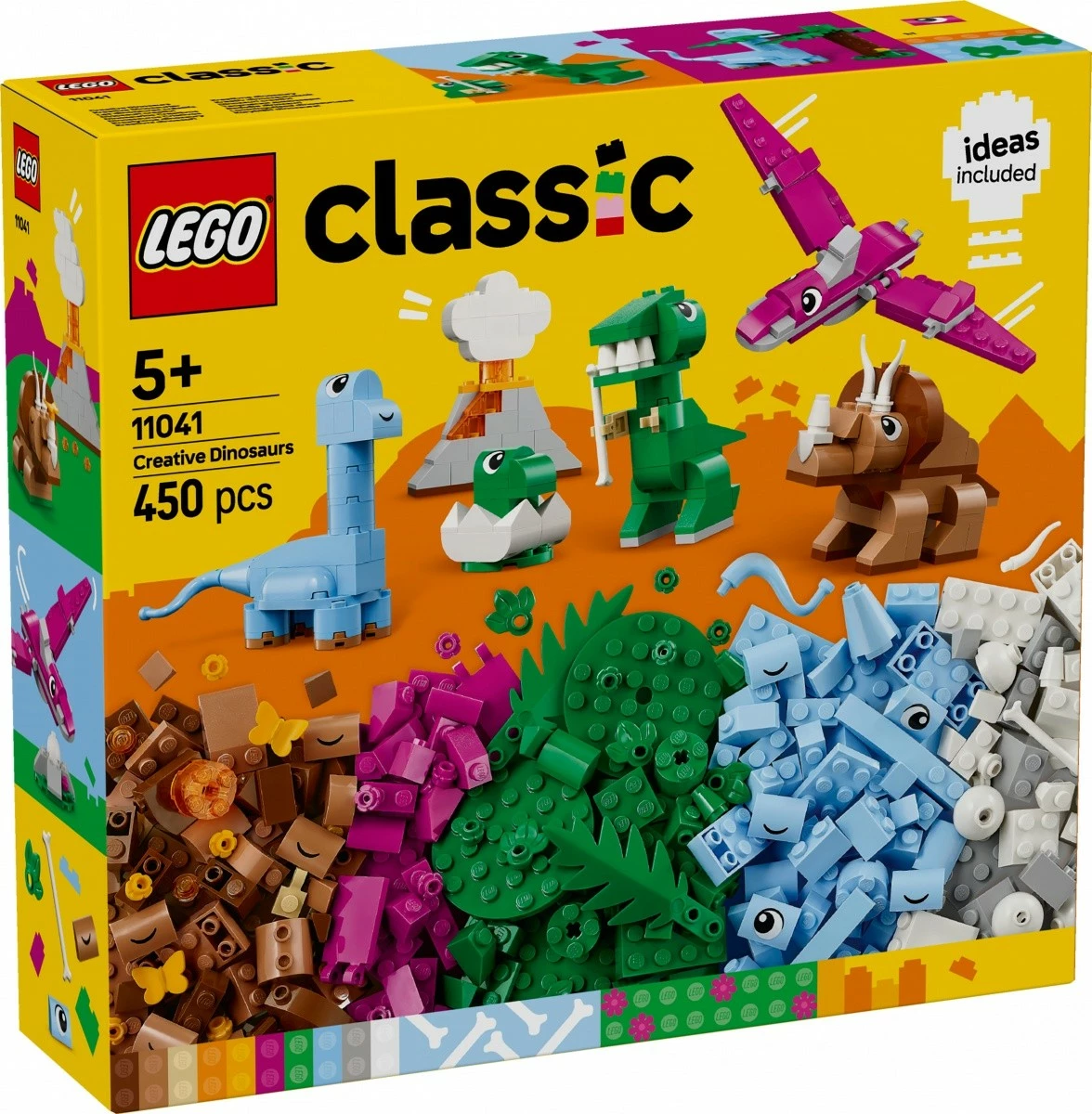 Set LEGO Classic Creative Dinosaurs 11041, 450 pjesë, plastikë, shumëngjyrëshe