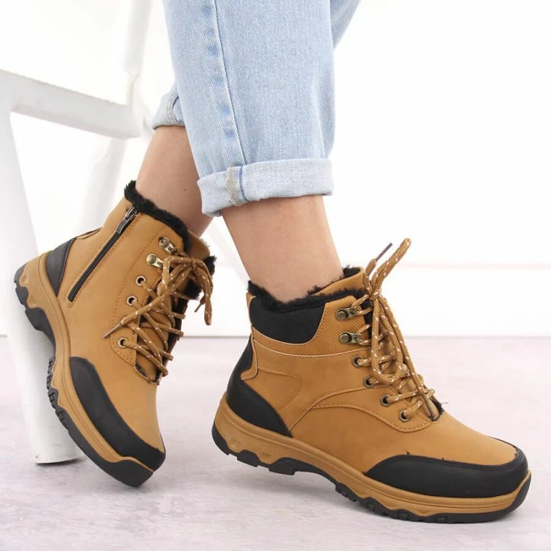 Çizme trekking për meshkuj Inny, kafe dhe të verdha