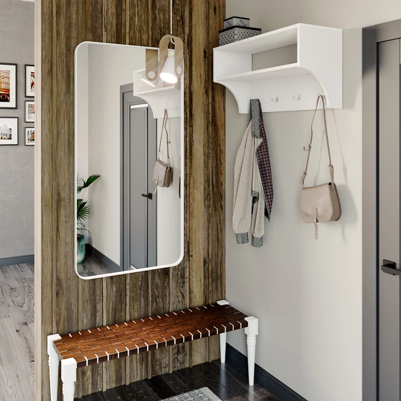 Varëse palltosh me raft Crosta, e bardhë, 80x28x40cm