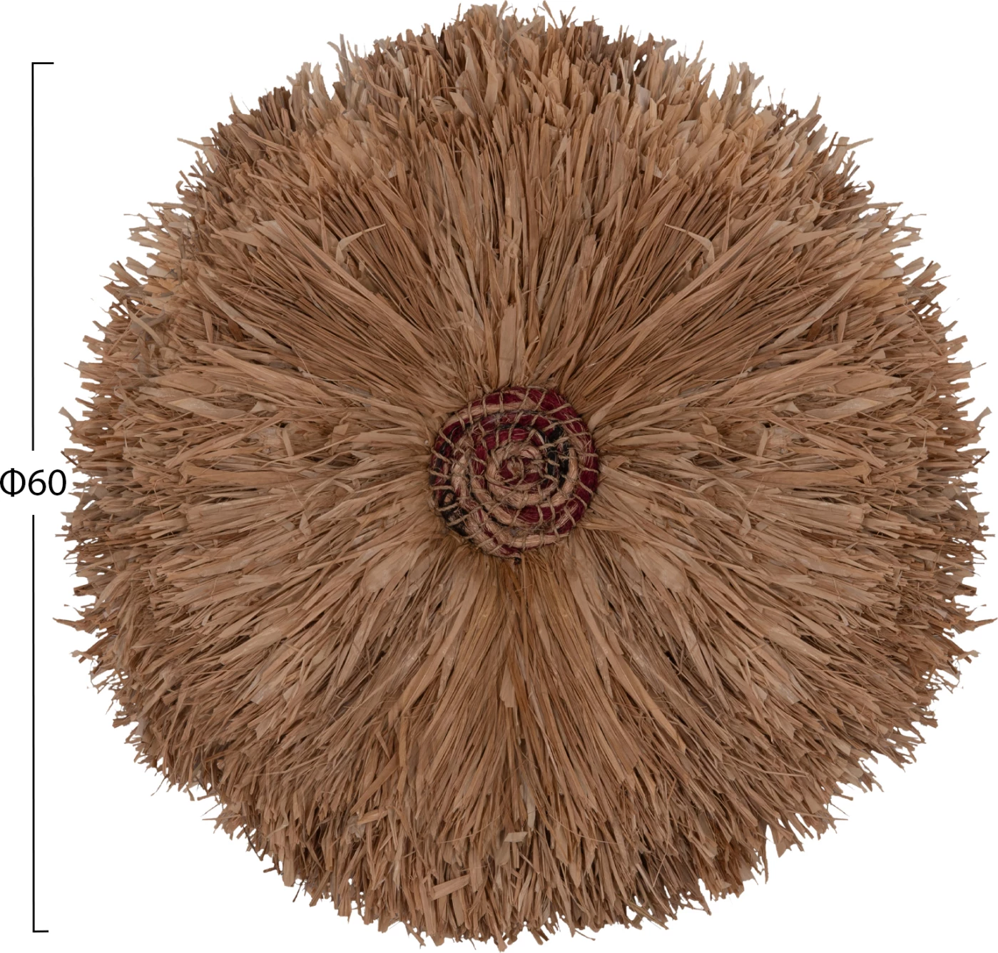 Dekor muri i rrumbullakët ABOR, fibra sisali natyrale, FH4717, 60cm