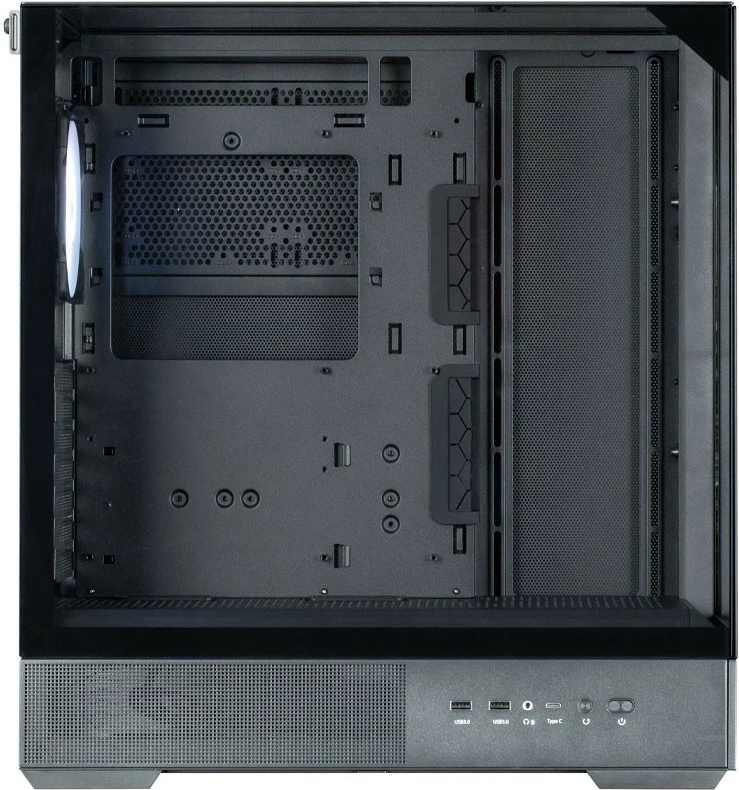 Kasë Zalman P40 Prism Midi Tower, ARGB, xham i temperuar, e zezë